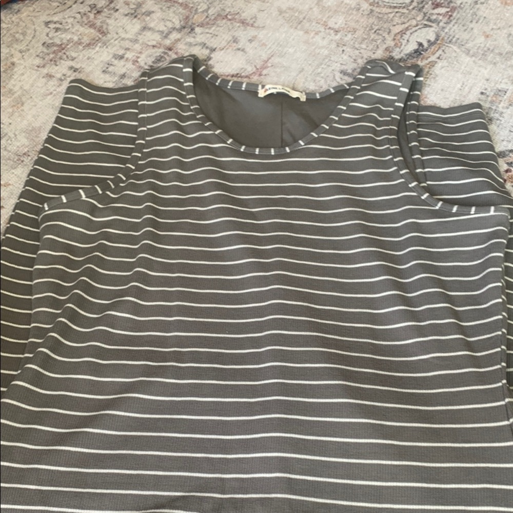 Marine Layer Green/white Stripe Tank Dress - Picture 3 of 5
